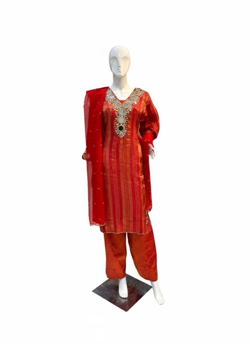 Shimmer Rust Pant Suit